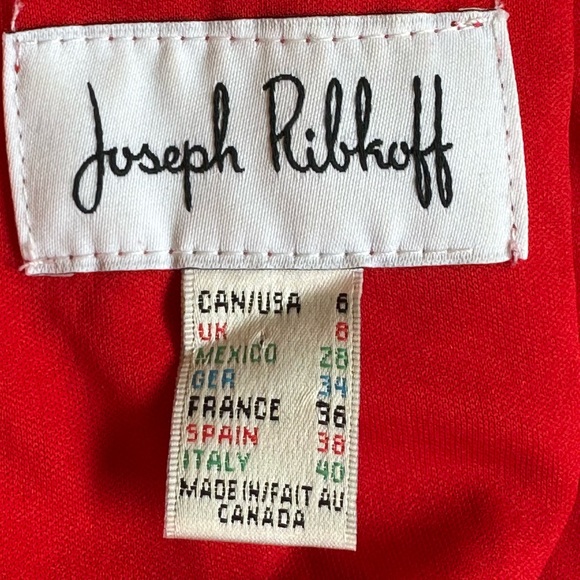 Joseph Ribkoff Limited Red Sleeveless Round Neck Cut Out Block Pattern SZ 6 - Picture 10 of 15